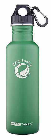 800ml SportsTANKA Green Powder Coating with Poly Loop lid