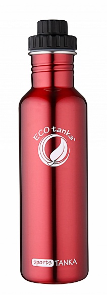 800ml SportsTANKA Red with screwTop lid