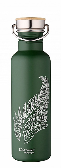 New Zealand Fern 800ml sportsTANKA with stainless steel bamboo lid