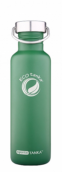 800ml SportsTANKA Green Powder Coating with SS Classic lid