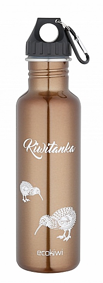 800ml SportsTANKA bottle- Kiwi Edition with Poly Loop lid &carabiner